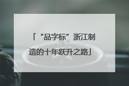 “品字标”浙江制造的十年跃升之路