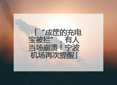 “成筐的充电宝被拦”，有人当场崩溃！宁波机场再次提醒