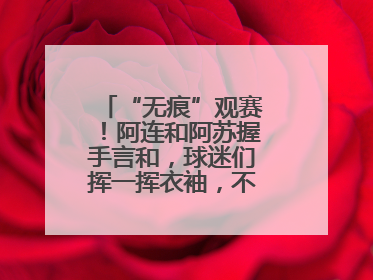 “无痕”观赛！阿连和阿苏握手言和，球迷们挥一挥衣袖，不留下一片云彩