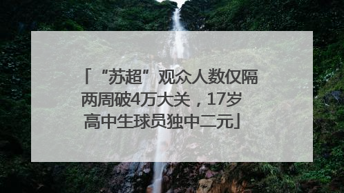 “苏超”观众人数仅隔两周破4万大关，17岁高中生球员独中二元