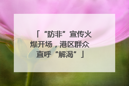 “防非”宣传火爆开场，港区群众直呼“解渴”