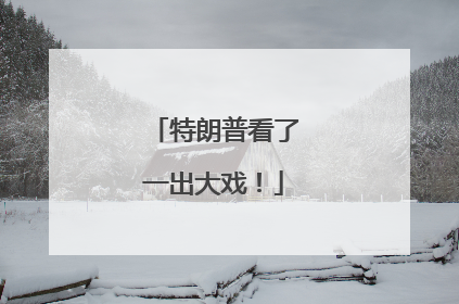特朗普看了一出大戏！