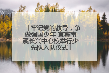 牢记党的教导，争做强国少年 宜宾南溪长兴中心校举行少先队入队仪式