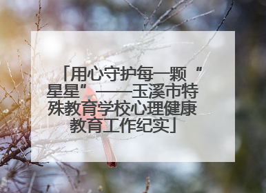 用心守护每一颗“星星”——玉溪市特殊教育学校心理健康教育工作纪实