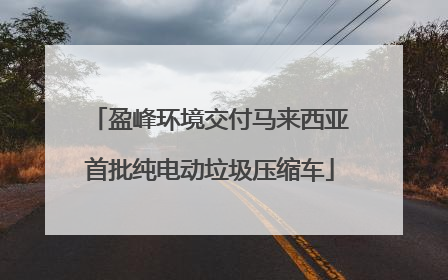 盈峰环境交付马来西亚首批纯电动垃圾压缩车