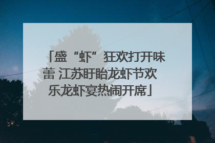 盛“虾”狂欢打开味蕾 江苏盱眙龙虾节欢乐龙虾宴热闹开席
