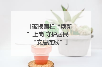 破损围栏“焕新”上岗 守护居民“安居底线”