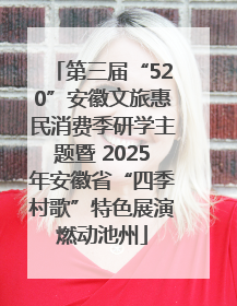 第三届“520”安徽文旅惠民消费季研学主题暨 2025年安徽省“四季村歌”特色展演燃动池州