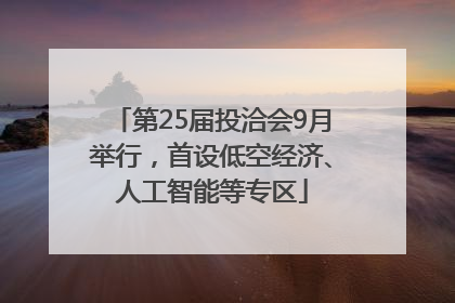 第25届投洽会9月举行，首设低空经济、人工智能等专区