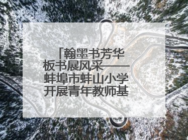 翰墨书芳华 板书展风采——蚌埠市蚌山小学开展青年教师基本功考核活动