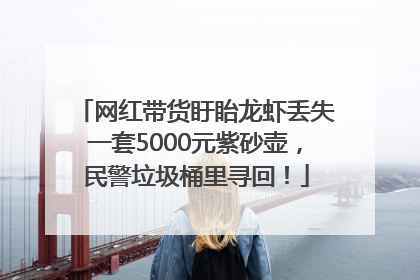 网红带货盱眙龙虾丢失一套5000元紫砂壶，民警垃圾桶里寻回！