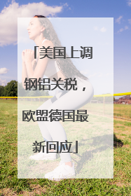美国上调钢铝关税，欧盟德国最新回应