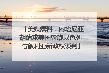 美媒爆料：内塔尼亚胡请求美国斡旋以色列与叙利亚新政权谈判