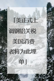 美正式上调钢铝关税 美国消费者将为此埋单