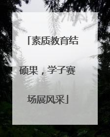 素质教育结硕果，学子赛场展风采