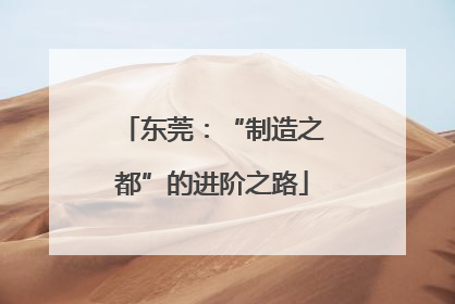 东莞：“制造之都”的进阶之路