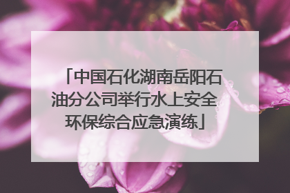 中国石化湖南岳阳石油分公司举行水上安全环保综合应急演练