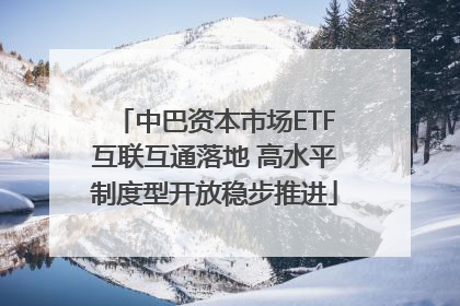 中巴资本市场ETF互联互通落地 高水平制度型开放稳步推进