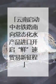 云南启动中老铁路南向常态化水产品进口开启“鲜”速贸易新征程