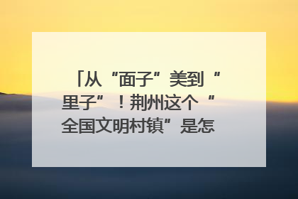 从“面子”美到“里子”！荆州这个“全国文明村镇”是怎样炼成的？