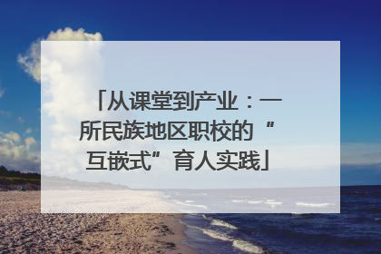 从课堂到产业：一所民族地区职校的“互嵌式”育人实践
