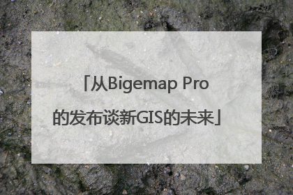 从Bigemap Pro的发布谈新GIS的未来