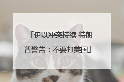伊以冲突持续 特朗普警告：不要打美国