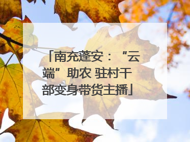 南充蓬安：“云端”助农 驻村干部变身带货主播