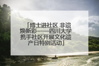 博士进社区 非遗焕新彩——四川大学携手社区开展文化遗产日特别活动