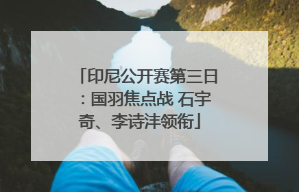 印尼公开赛第三日：国羽焦点战 石宇奇、李诗沣领衔