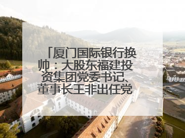 厦门国际银行换帅：大股东福建投资集团党委书记、董事长王非出任党委书记