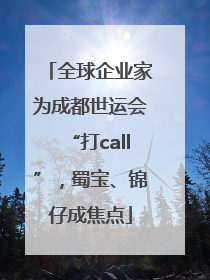 全球企业家为成都世运会“打call”，蜀宝、锦仔成焦点