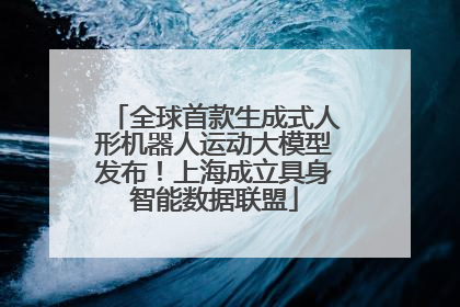 全球首款生成式人形机器人运动大模型发布！上海成立具身智能数据联盟