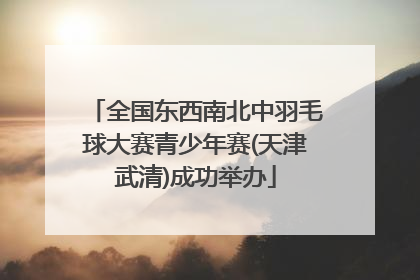 全国东西南北中羽毛球大赛青少年赛(天津武清)成功举办