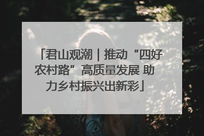君山观潮｜推动“四好农村路”高质量发展 助力乡村振兴出新彩