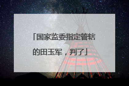 国家监委指定管辖的田玉军，判了