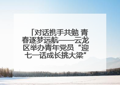 对话携手共勉 青春逐梦远航——云龙区举办青年党员“迎七一话成长挑大梁”交流活动