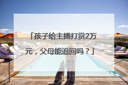 孩子给主播打赏2万元，父母能追回吗？