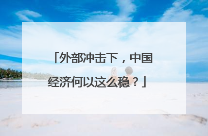 外部冲击下，中国经济何以这么稳？