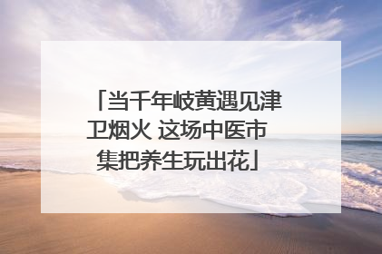 当千年岐黄遇见津卫烟火 这场中医市集把养生玩出花
