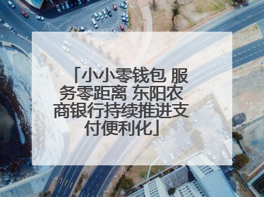 小小零钱包 服务零距离 东阳农商银行持续推进支付便利化