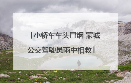 小轿车车头冒烟 蒙城公交驾驶员雨中相救