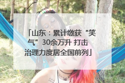 山东：累计缴获“笑气”30余万升 打击治理力度居全国前列
