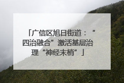 广信区旭日街道：“四治融合”激活基层治理“神经末梢”