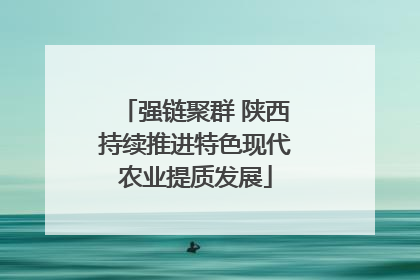 强链聚群 陕西持续推进特色现代农业提质发展