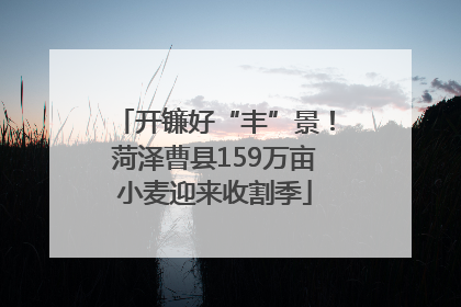 开镰好“丰”景！菏泽曹县159万亩小麦迎来收割季