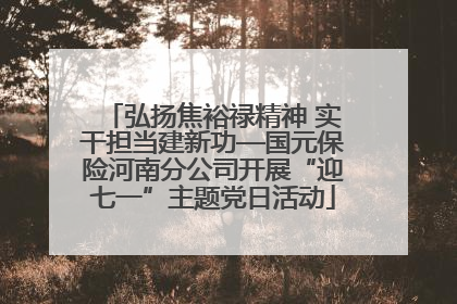 弘扬焦裕禄精神 实干担当建新功—国元保险河南分公司开展“迎七一”主题党日活动