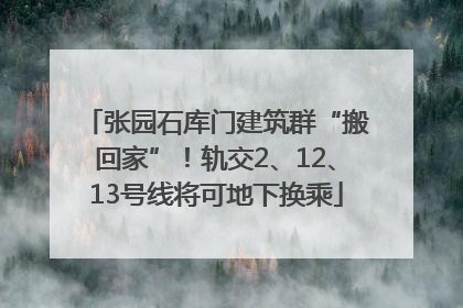 张园石库门建筑群“搬回家”！轨交2、12、13号线将可地下换乘
