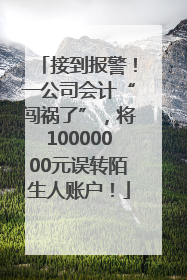 接到报警！一公司会计“闯祸了”，将10000000元误转陌生人账户！