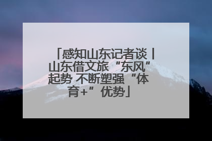 感知山东记者谈丨山东借文旅“东风”起势 不断塑强“体育+”优势